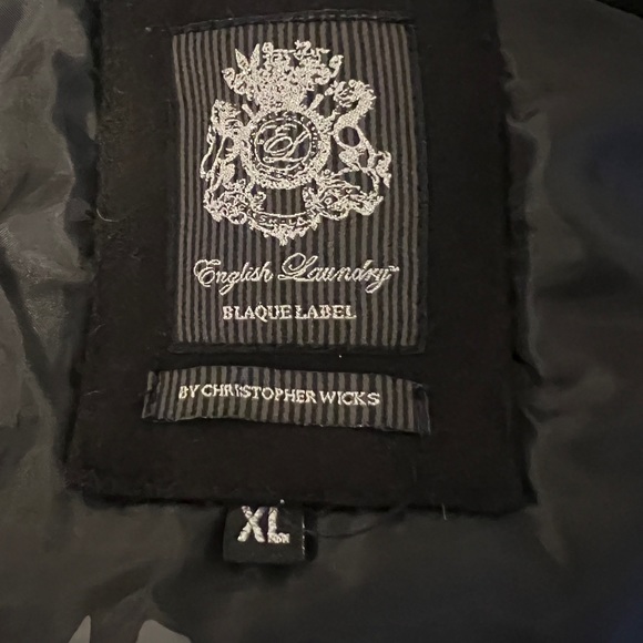 English Laundry by Christopher Wicks Blaque Label  XL men's Black coat  NEW - Picture 3 of 9